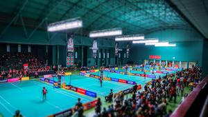 Suasana di GOR Djarum, Jati, Kudus, saat bergulirnya Audisi Umum PB Djarum 2025, Selasa (9/9/2025). (Bola.com/Bagaskara Lazuardi)