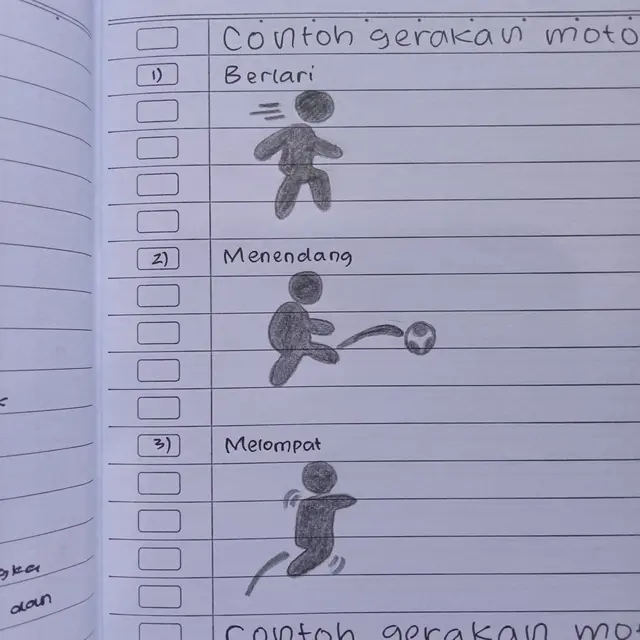 7 Ilustrasi Kocak Gerakan Olahraga di Tugas Sekolah Ini Bikin Senyum-senyum