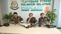 Tim Pidsus Kejati Sulsel saat merilis penanganan perkara korupsi lingkup PT Pegadaian di Sulsel (Liputan6.com/Eka Hakim)