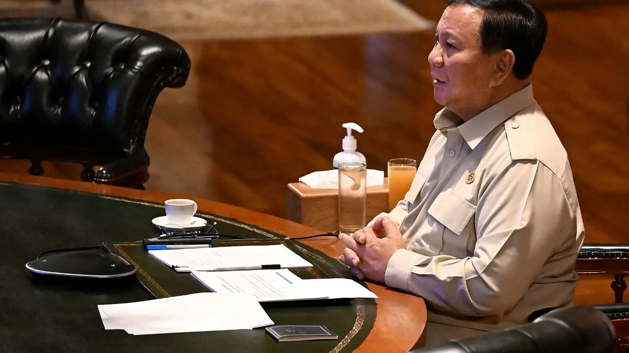 Presiden Prabowo menggelar rapat terbatas secara virtual