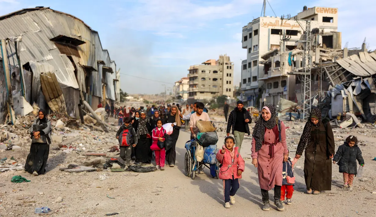Hingga kini, Kementerian Kesehatan Palestina di Gaza mengatakan 43.799 orang dipastikan tewas dan lebih dari 103.600 lainnya luka sejak konflik antara Israel dan Milisi Hamas memanas pada 7 Oktober 2023. (Omar AL-QATTAA/AFP)