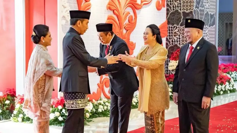 Adu Kebaya Iriana Jokowi dengan Puan Maharani di Sidang Tahunan MPR RI