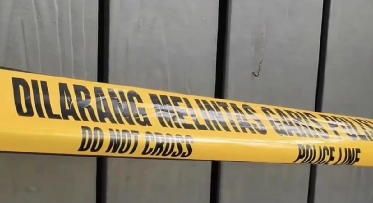 Lokasi kejadian penusukan sudah diberikan garis polisi