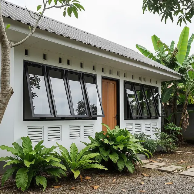 Model Rumah Kampung Tanpa Teras Lebar tapi Tetap Adem