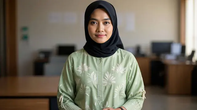 Baju Batik Tunik Kantor yang Trendy (Foto: Reve Art AI)