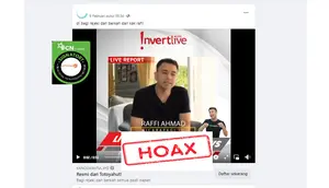 Cek Fakta Liputan6.com mendapati klaim video Raffi Ahmad berbagi cerita tentang membuat situs gim online
