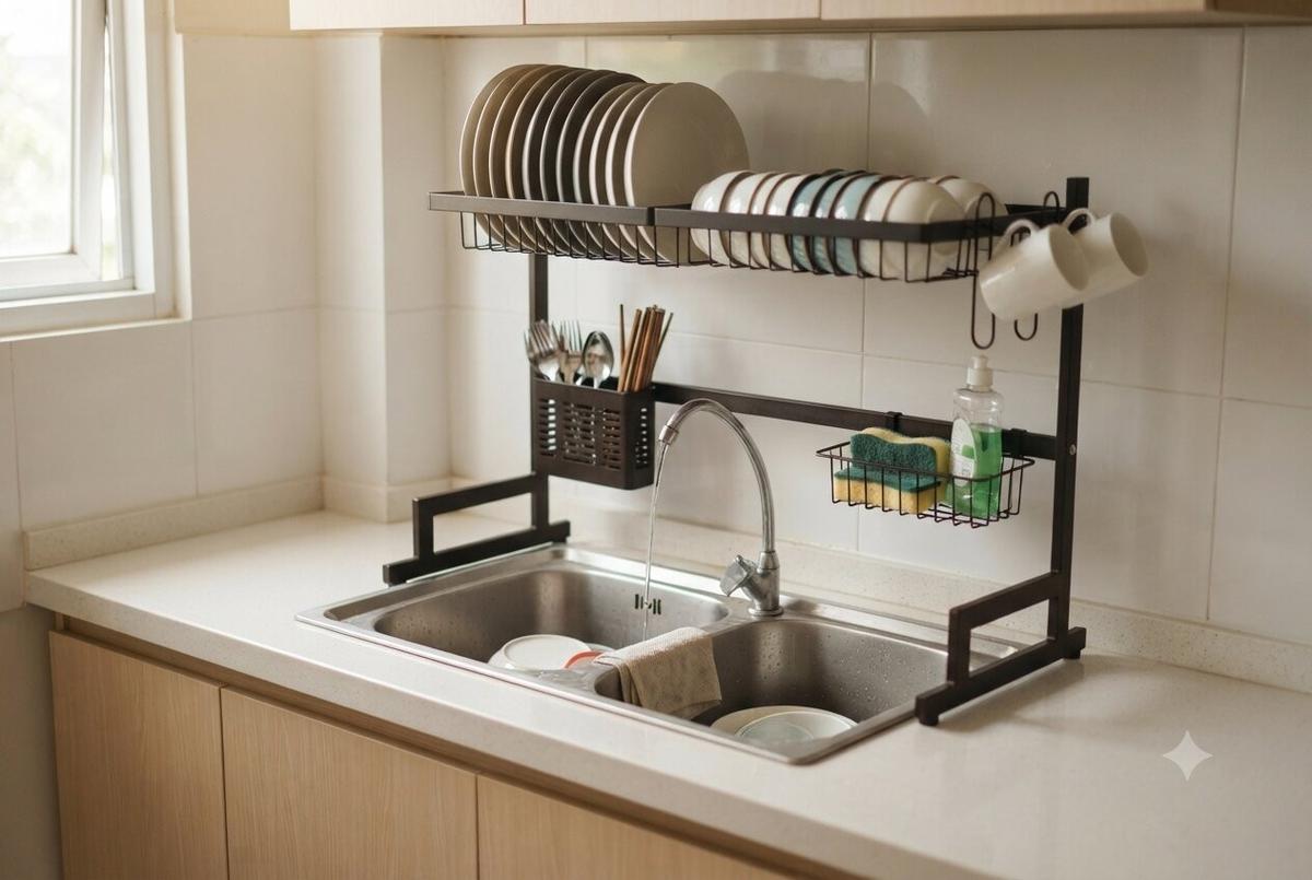 Ide Sekat Area Cuci Piring untuk Dapur Kecil