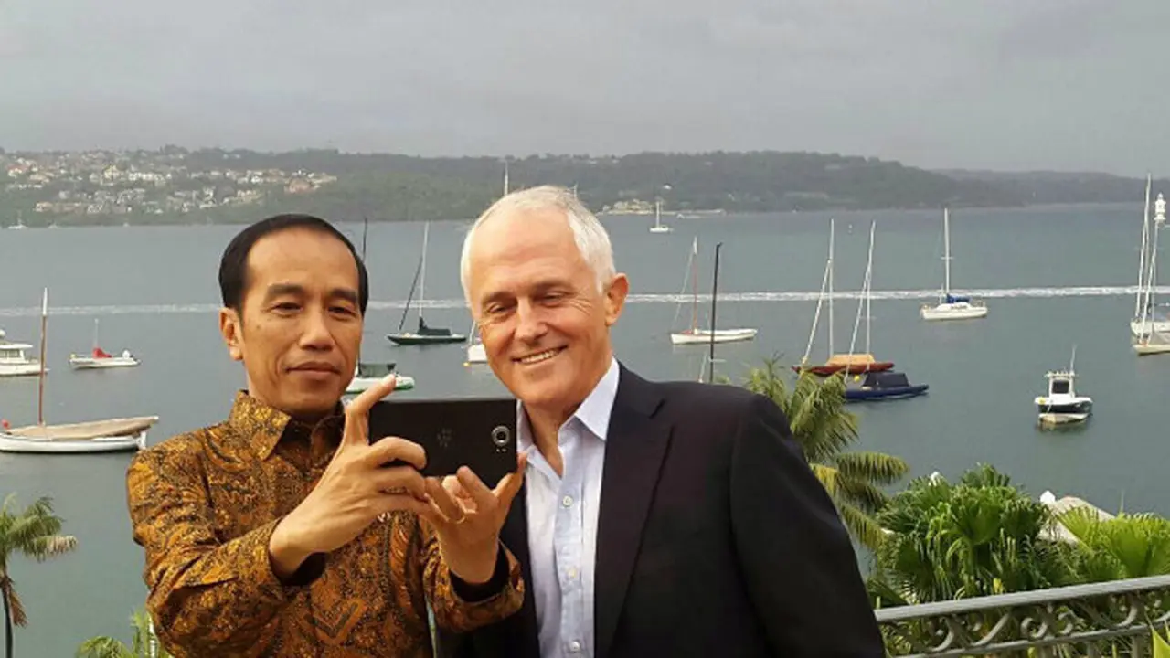 Swafoto Jokowi dengan PM Australia Turnbull