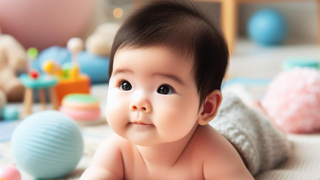 Ilustrasi Bayi Melakukan Tummy Time