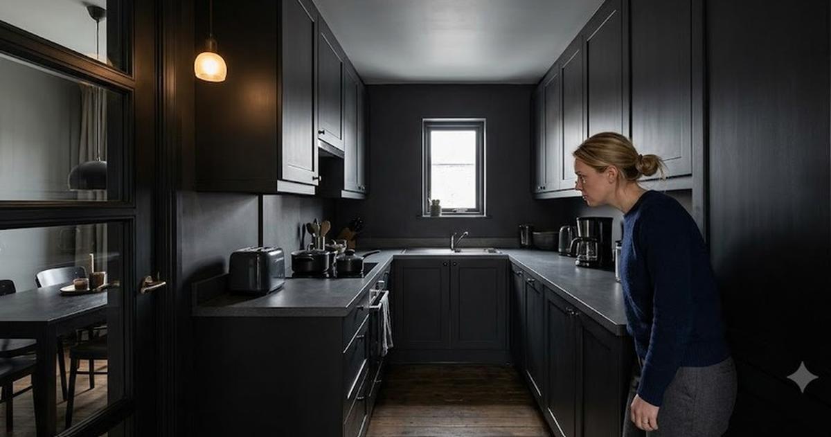 Kesalahan Memilih Warna Kabinet Dapur yang Membuat Ruangan Terasa Sempit (AI Generated)