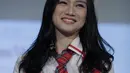 Melody JKT48 saat jumpa pers konser Melody Graduation di Jakarta, Jumat (16/3). Manajemen menyiapkan konser Melody Graduation pada 24 Maret jelang kelulusannya. (Liputan6.com/Faizal Fanani)