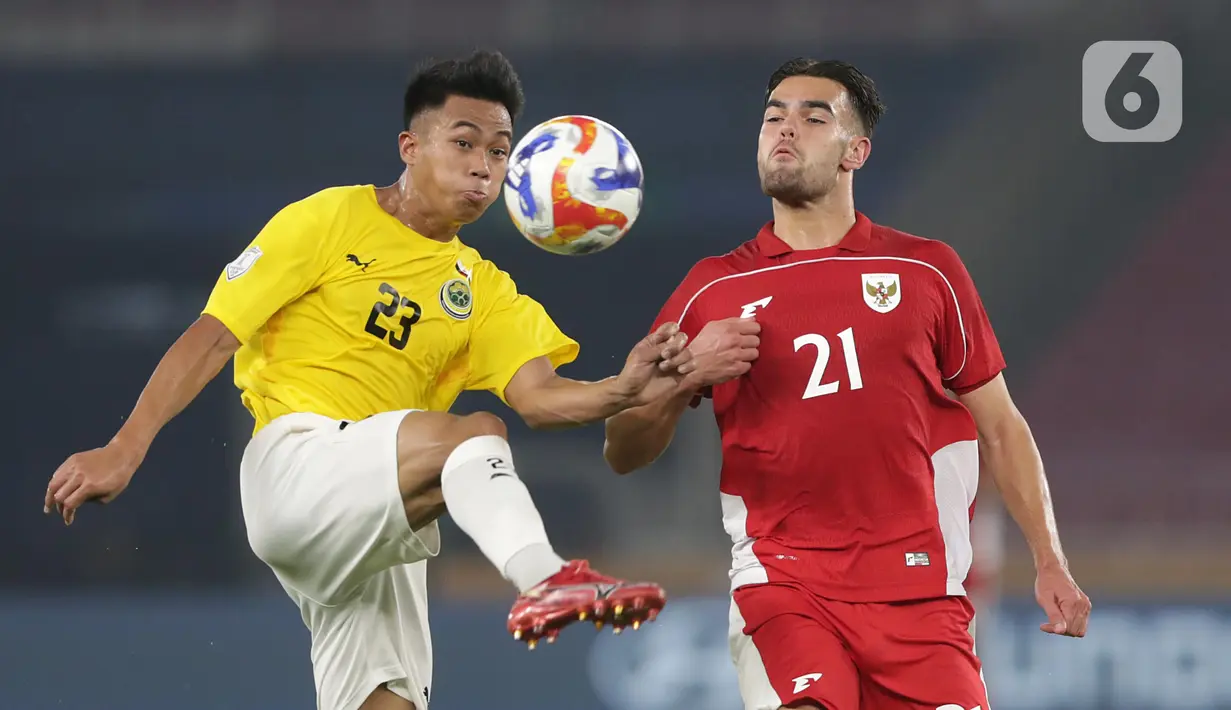 Selama 20 menit pertama, Timnas Indonesia U-23 tampil dominan dan hal ini terlihat pada statistik pertandingan. (Liputan6.com/Helmi Fithriansyah)