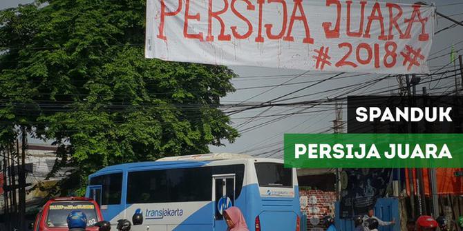 VIDEO: Spanduk Persija Juara Hiasi Sudut Kota Jakarta