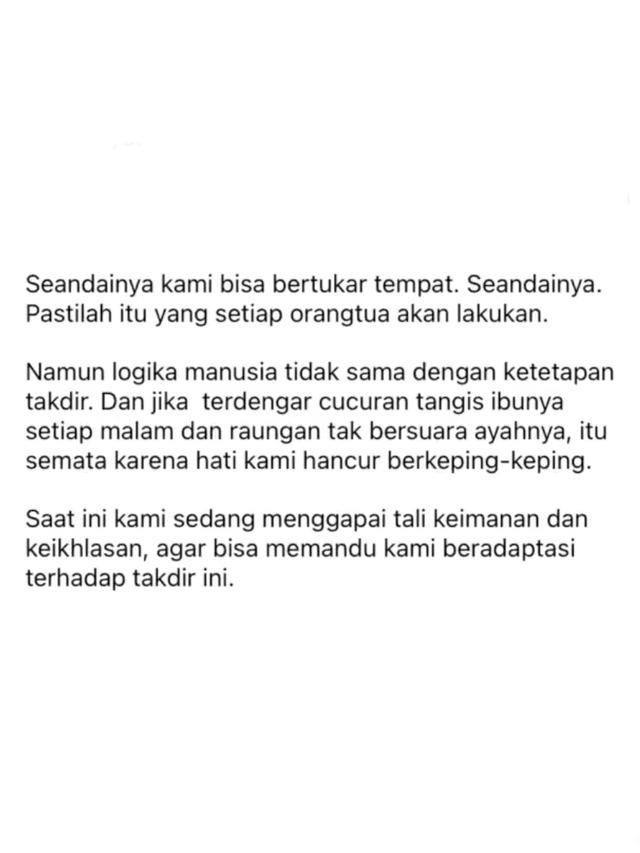 Catatan Ridwan Kamil soal Eril meninggal dunia di Swiss. (Foto: Dok. Twitter @ridwankamil)