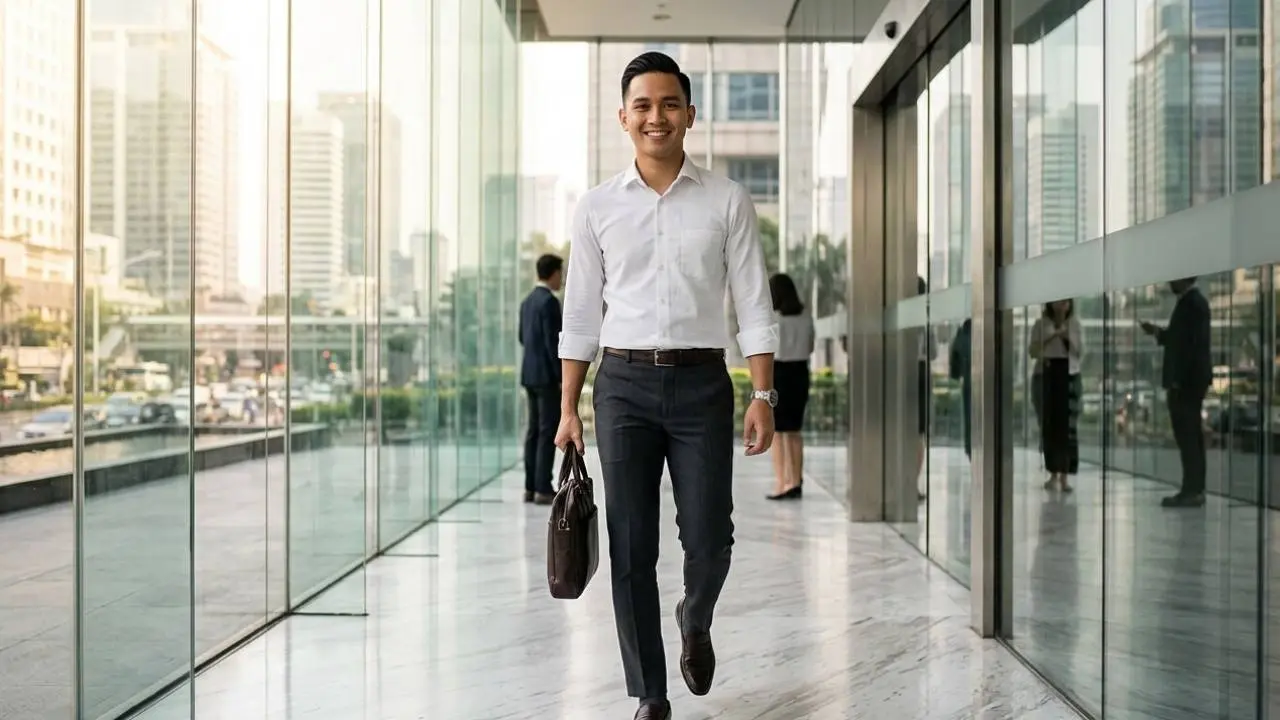Celana Bahan Formal Pria