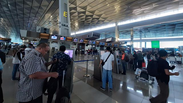 Bandara Internasional Soekarno-Hatta Tangerang Banten.
