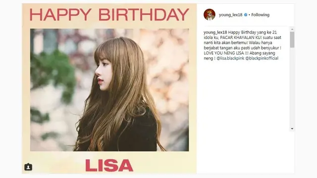 Lisa Blackpink dan Young Lex