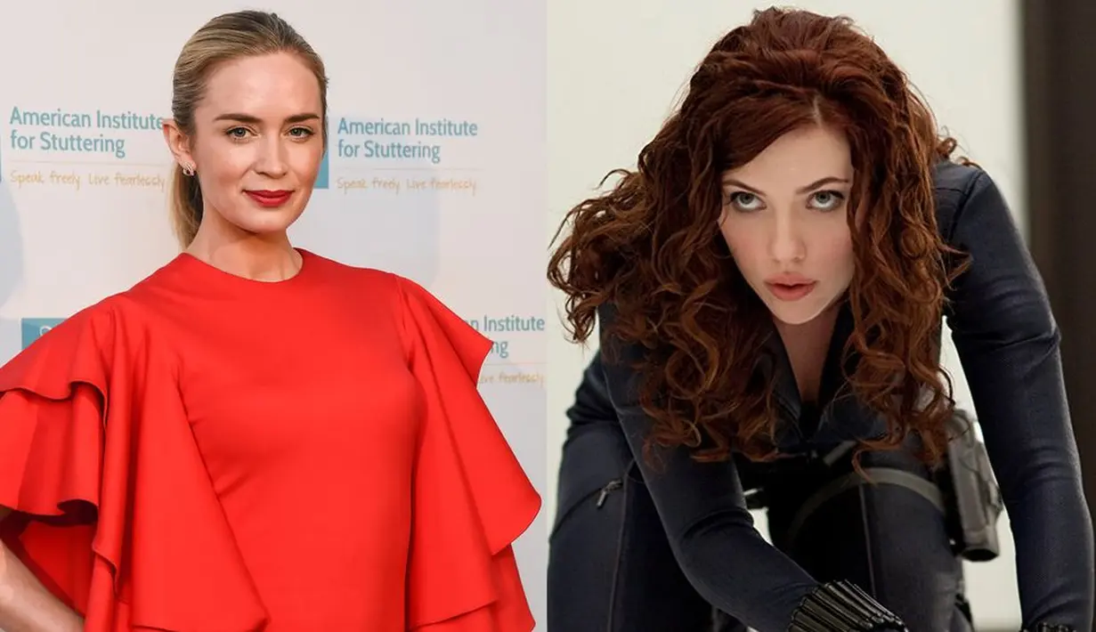 Emily Blunt hampir memeranan Black Widow di Iron Man 2. Namun masalah jadwal membuatnya harus kehilangan peran itu. (Getty Images/Paramount Pictures)