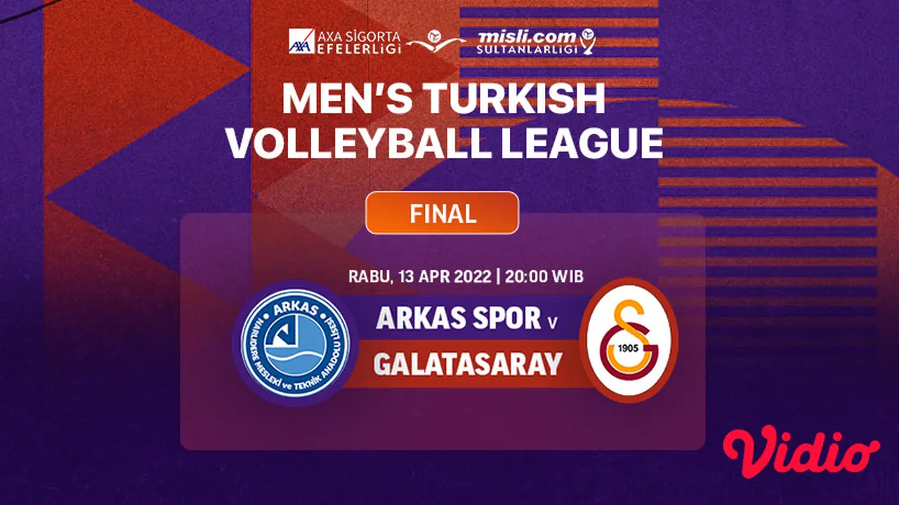 Link Live Streaming Final Men’s Turkish Volleyball League di Vidio, Rabu 13 April 2022