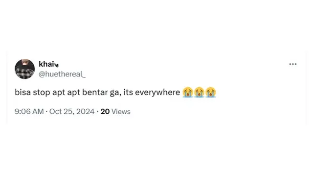 Cuitan bosan dengerin lagu APT ini bikin ngakak