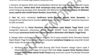 Istri Ketum Demokrat Agus Harimurti Yudhoyono (AHY) yakni Annisa Pohan mengungkapkan kekecewaan terhadap Anies Baswedan melalui media sosial Instagram.