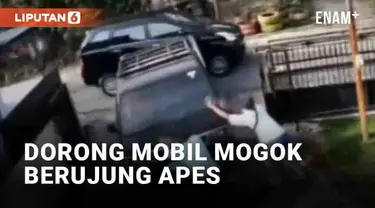 Insiden menimpa mobil pick-up yang mogok dan sebuah MPV. Berawal dari pick-up yang mogok dan didorong mundur oleh 2 pria. Tak diduga pick-up malah menyenggol mobil MPV yang lewat.