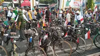 Ratusan sepeda antik lansiran 1960-an turut meramaikan Gowes Nusantara 2019 yang berlangsung di Banjarmasin (istimewa)