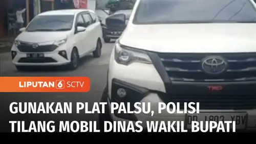 VIDEO: Mobil Dinas Wakil Bupati Terjaring Razia dan Dikenai Tilang Lantaran Pakai Plat Palsu