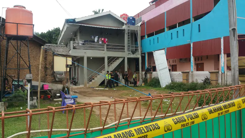 Rumah kos terduga teroris di Bekasi. 