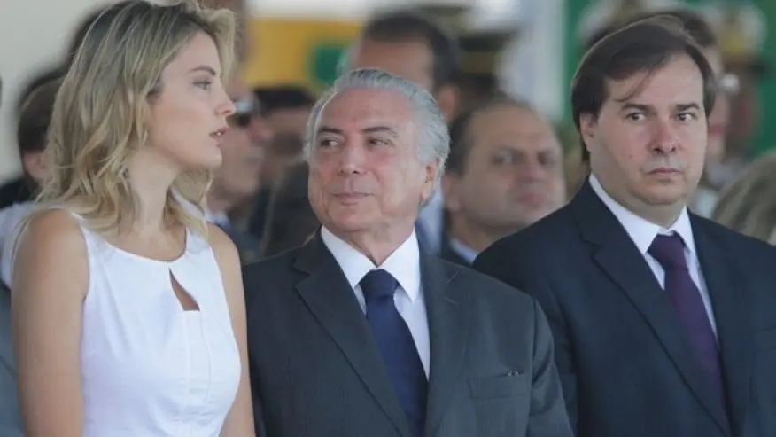 Presiden Brasil, Michel Temer dan istrinya, Marcela (AP)