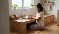 10 Inspirasi Tempat Cuci Piring Lesehan Minimalis, Konsep Dapur Estetik dan Hemat