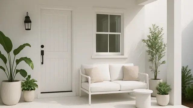 Model Teras Rumah Sederhana Bernuansa Putih