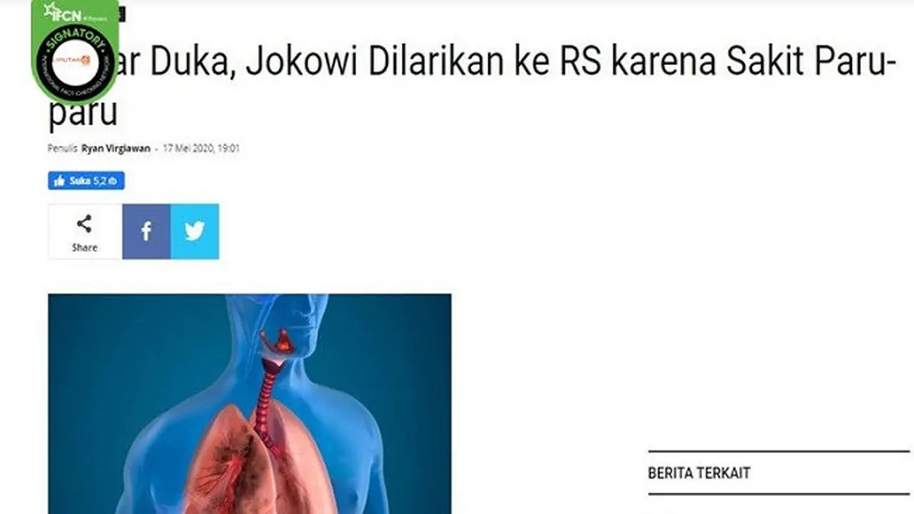 Gambar Tangkapan Layar Berita Tentang Jokowi