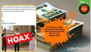 Cek Fakta: Hoaks Foto Kemenkeu Serahkan Bantuan Dana Rp 50 Juta per Keluarga dari Sitaan Korupsi