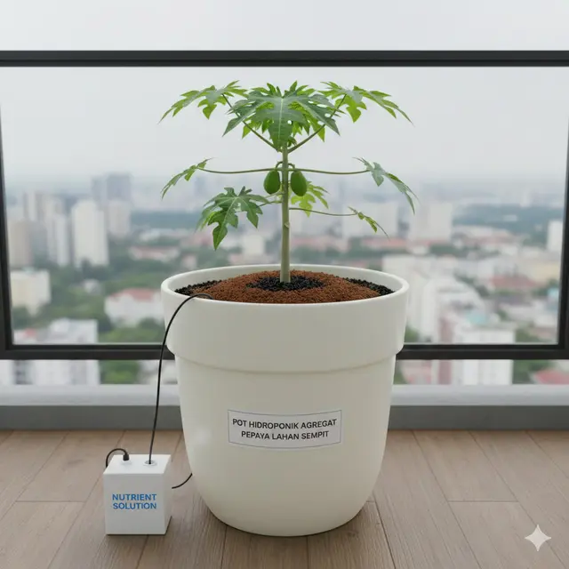 Pot Hidroponik Agregat (Gemini AI)