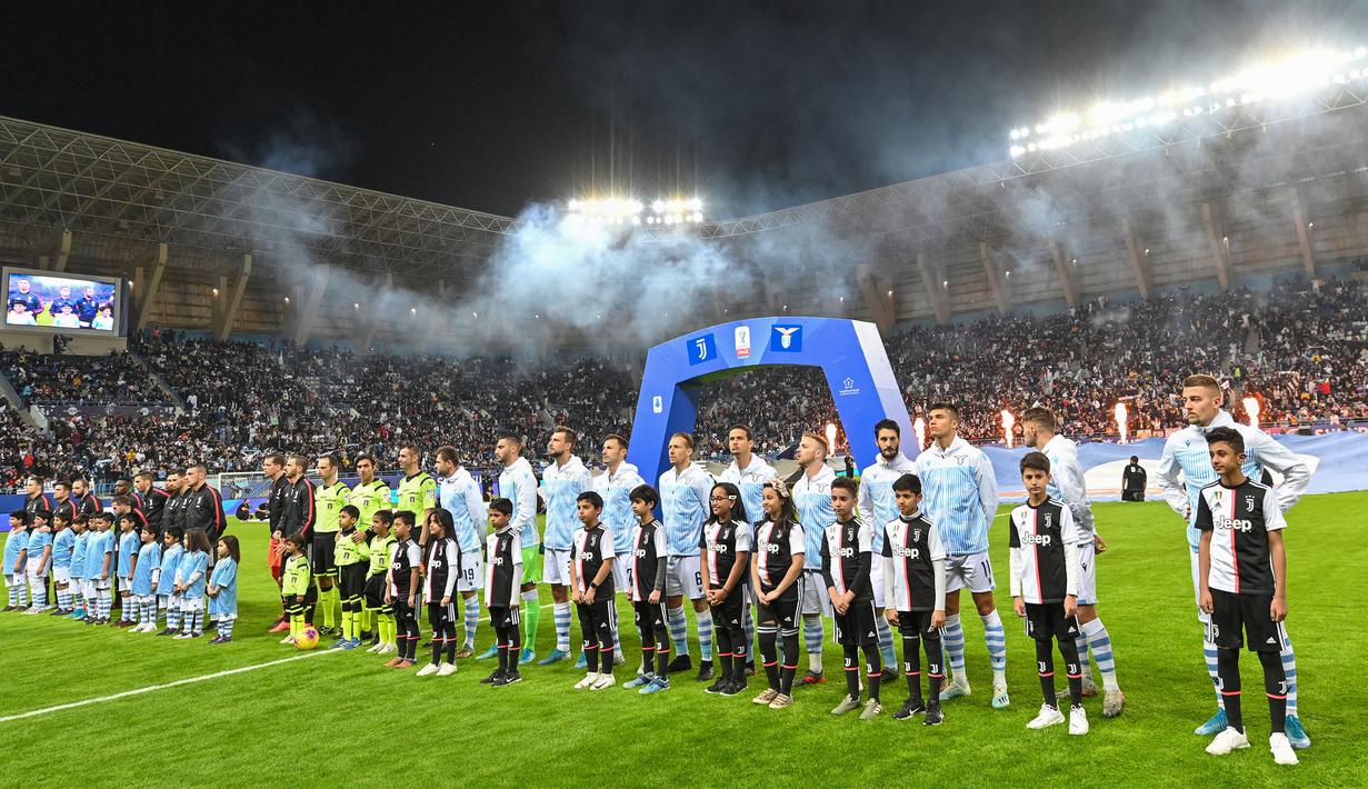 Al Nassr bermain di Stadion King Saud University atau Mrsool Park yang terletak di Riyadh. Stadion berkapasitas 25 ribu tempat duduk itu pertama kali dibuka pada 2015. Ronaldo pernah merasakan rumput stadion ini saat laga final Supercopa Italiana melawan Lazio pada 2019. Sayanya, Juventus kalah dengan skor 1-3. (AFP/Giuseppe Cacace)