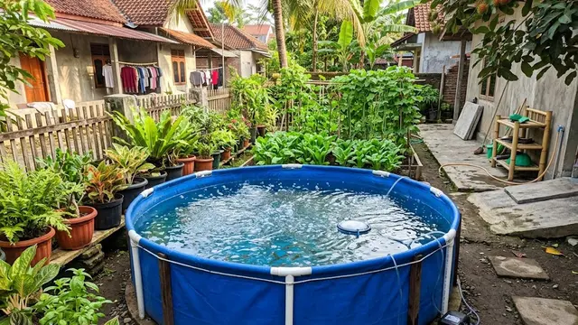 Kolam Bundar Mini untuk Halaman Rumah