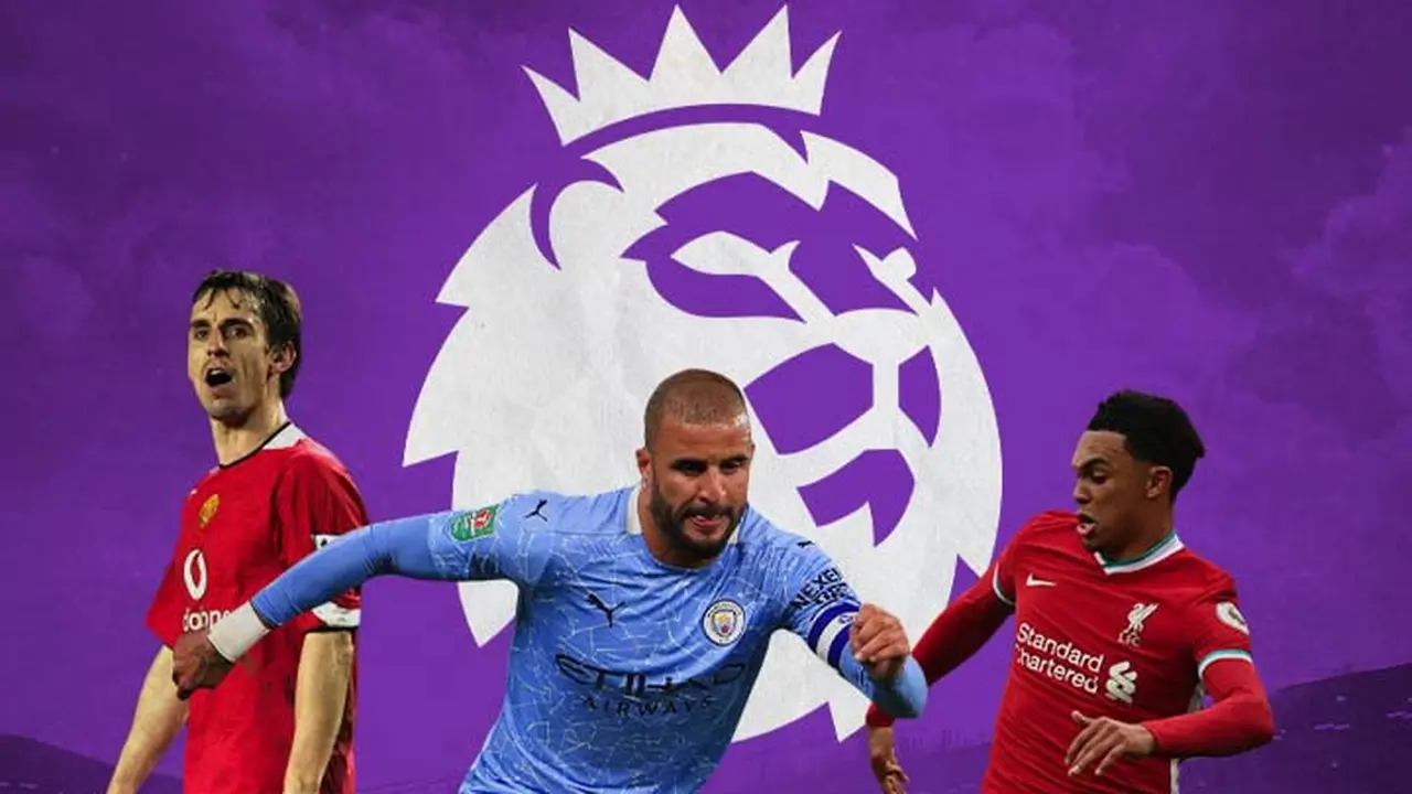 Premier League - Gary Neville, Kyle Walker, Trent Alexander-Arnold