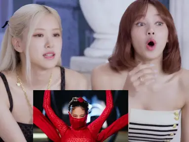 Blackpink nonton MV Pink Venom. (Foto: Tangkapan Layar YouTube/ Blackpink)