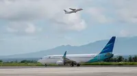 Ilustrasi pesawat Garuda Indonesia. (dok. Biro Komunikasi Publik Kemenpar)