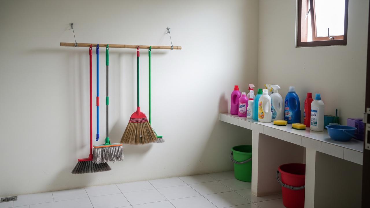 5 Cara Membuat Tempat Alat Pel yang Praktis dan Mudah di Rumah