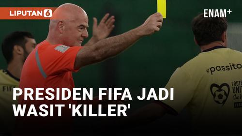 VIDEO: Pimpin Laga Legenda, Presiden FIFA Jadi Wasit 'Kejam'