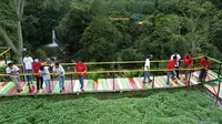 Wisata Air Terjun Sengkuang Punya Spot Selfi Baru Donasi Erick Thohir, Seperti Apa?