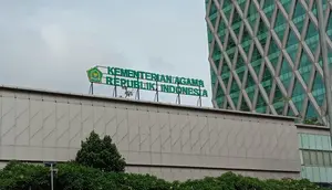 Gedung Kantor Kementerian Agama, Jalan MH Thamrin, Jakarta. (Liputan6.com/Muhammad Ali)