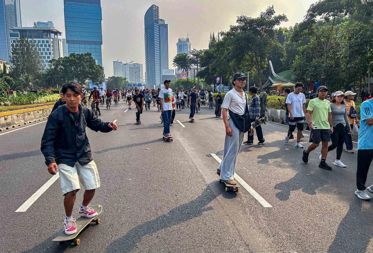 FOTO: Ratusan Skater Ramaikan Perayaan Hari Skateboard Sedunia di Jakarta