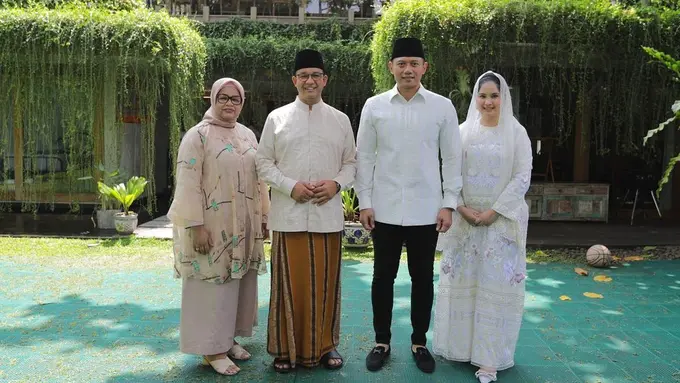 Tampilan Gagah AHY Silaturahmi Lebaran ke Rumah Anies Baswedan Kenakan Sepatu Kulit Seharga Motor