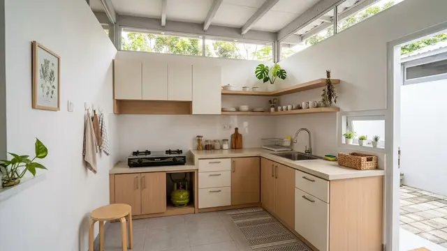 Desain Dapur Belakang Rumah Subsidi Anti Bocor