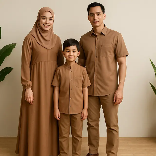 Model Busana Couple Keluarga Tema Earth Tone Natural/via Chat GPT