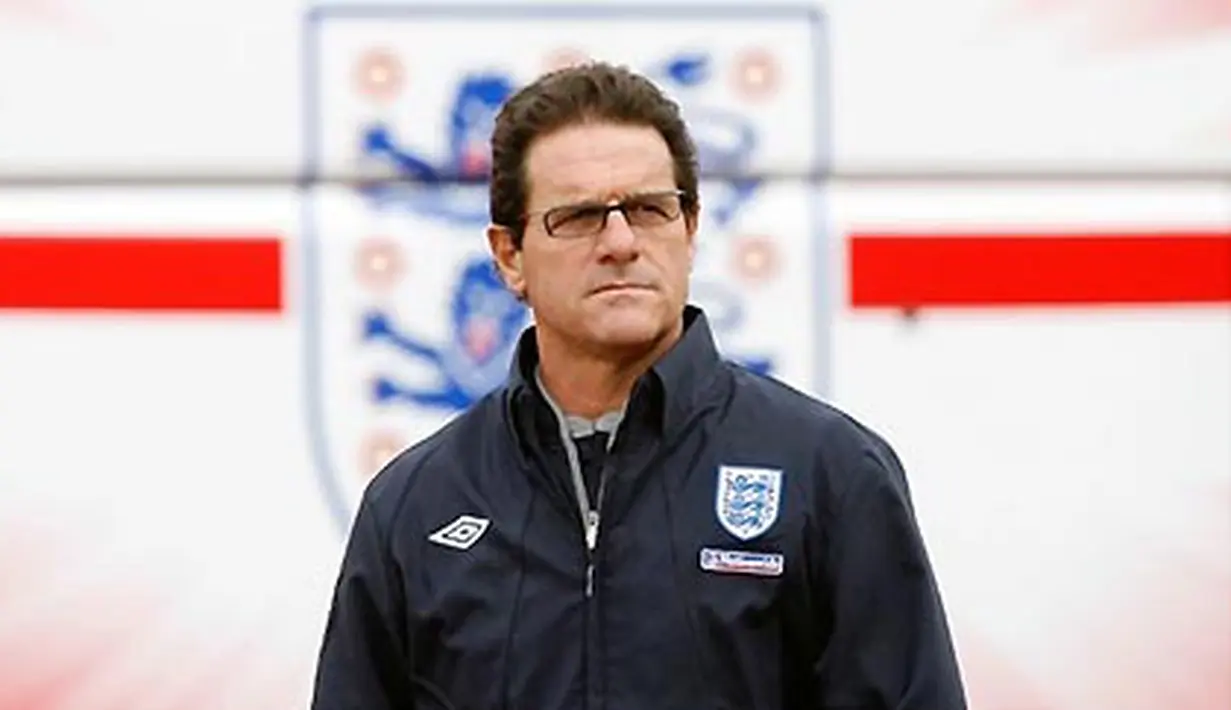 Manajer Timnas Inggris, Fabio Capello tiba di pemusatan latihan jelang partai kualifikasi PD 2010 kontra Kroasia pada 9 September 2009 di Stadion Wembley. AFP PHOTO/Glyn Kirk