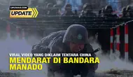 Sebuah video yang diklaim rombongan tentara China mendarat di Bandara Sam Ratulangi, Manado, Sulawesi Utara beredar di media sosial. Video tersebut disebarkan salah satu akun Facebook pada 10 Agustus 2023.